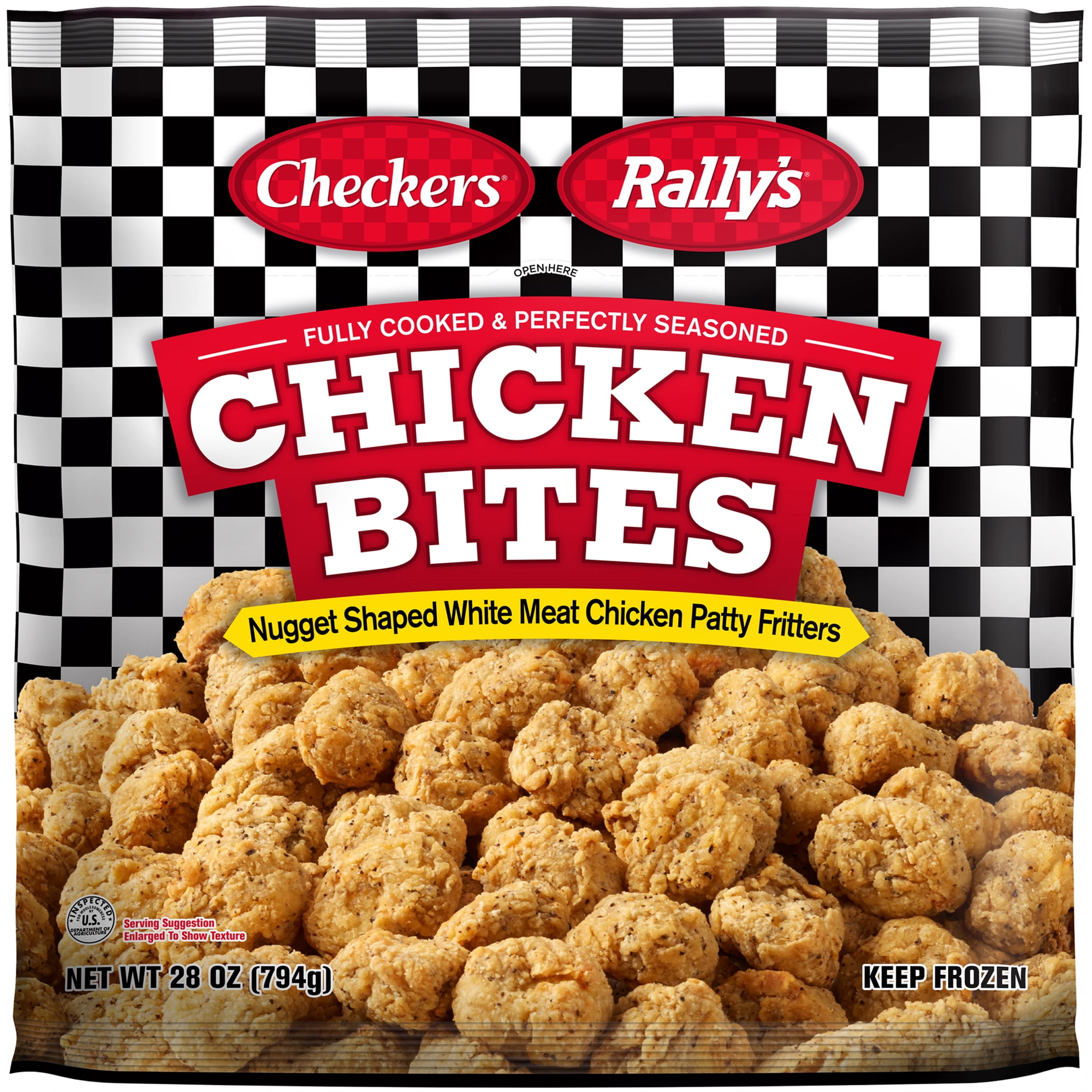 Checkers Rally's Fully Cooked Seasoned Chicken Bites, Frozen, 28oz