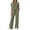 *1-Army Green, variant on VBVC Women's 2 Piece Drawstring Sweatsuit Sets,Short Sleeve Striped T-Shirt and Split Pants For Women,Ladies Workout Lounge Sets with Pockets,Army Green,S-2XL