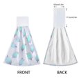 thumbnail image 3 of Haosy 2 Pack Kitchen Wash Cloths with Hanging Loops Absorbent Absorbent Quick Drying Hand Towels, Green Blue Pitaya, 3 of 7