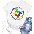 thumbnail image 3 of CHENge Autism Awareness Shirt Women Autism Acceptance Tshirt Autistic Mom Shirts ASD Inspirational Bow Graphic Tee, 3 of 3