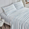 thumbnail image 3 of HIG 4 PCS Ultra Soft Pre-washed Microfiber Geometric Stripe Printed Sheet Set, King, 3 of 8