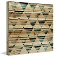 thumbnail image 3 of Marmont Hill - "Shaded Triangles" Painting Print on Natural Pine Wood, 3 of 5