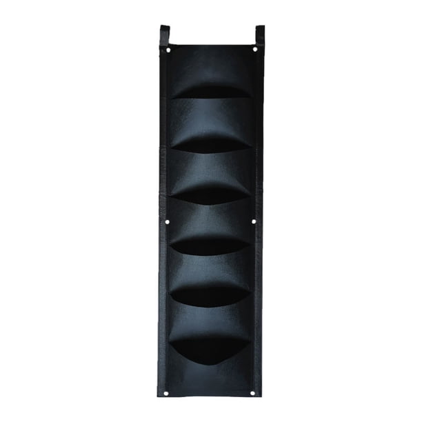 Yuarrent Bolsa colgante vertical para macetas de flores - Jardín de tela hipoalergénico funcional y que ahorra espacio Jardín y Patio Negro 30*100*7
