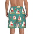 thumbnail image 3 of Kdxio Yachts And Buoys Pattern Mens Casual Shorts - Drawstring Summer Beach Sports Shorts for Men, 3 of 5