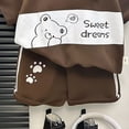 thumbnail image 6 of KPOPLK 2 Piece Boy Clothes Toddler Baby Boys Summer Outfits Short Sleeve Cotton Cute Print T-Shirt Shorts Set, 3 Months-4T Size 18-24 Months,Coffee, 6 of 6