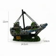 thumbnail image 4 of Aquarium Landscaping Decoration Shipwreck Pirate Boat Sunken Ship Fish Shelter Fish Tank Decoration Small Medium Fish Garden Pond Ornament, 4 of 5