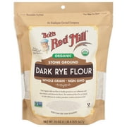 Bob's Red Mill Organic Dark Rye Flour - 20 oz Ready-to-Cook Shelf-Stable Bag Whole Grain