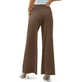 thumbnail image 4 of Women's Stretchy Wide Leg Palazzo Lounge Pants Casual Comfy High Waist Palazzo Pants, 4 of 11