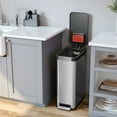 thumbnail image 5 of iTouchless SoftStep 13.2 Gal Stainless Steel Slim Step Kitchen Trash Can with Odor Filter, 5 of 7