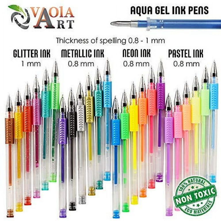 Colored Gel Pen Set 100 Colors For Drawing Painting Sketching 0.5