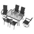 thumbnail image 3 of Ensemble table et chaises 7 pièces pour patio Charleston Mainstays - Noir, 3 of 9