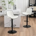 thumbnail image 2 of Kidol & Shellder White Bar Stools Set of 2 Modern Kitchen Island Barstool, 2 of 6