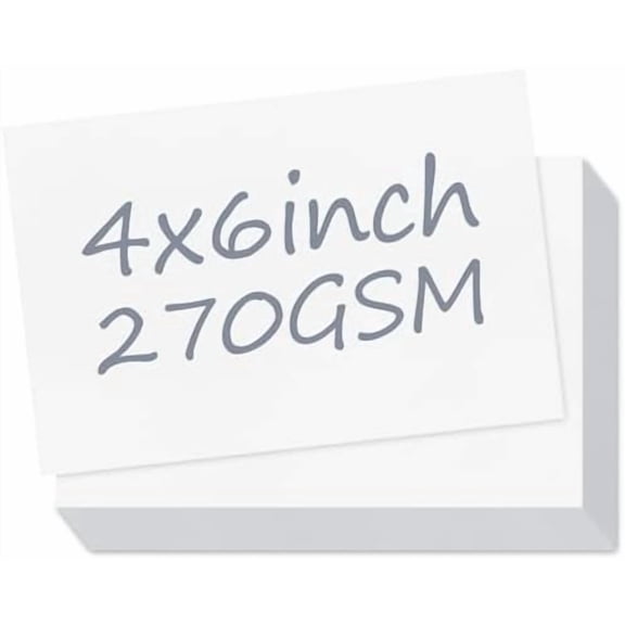 110 Sheets 4x6 Cardstock, 270 GSM Blank Postcard Paper, Matte White Printable Postcards for Making blank Index cards, Wedding Invitation cards, Thankyou Cards