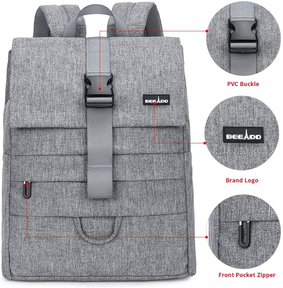Travel Laptop Backpack,Business Waterproof Durable Rucksack,Vintage School College Casual Daypack for Men Women15.6