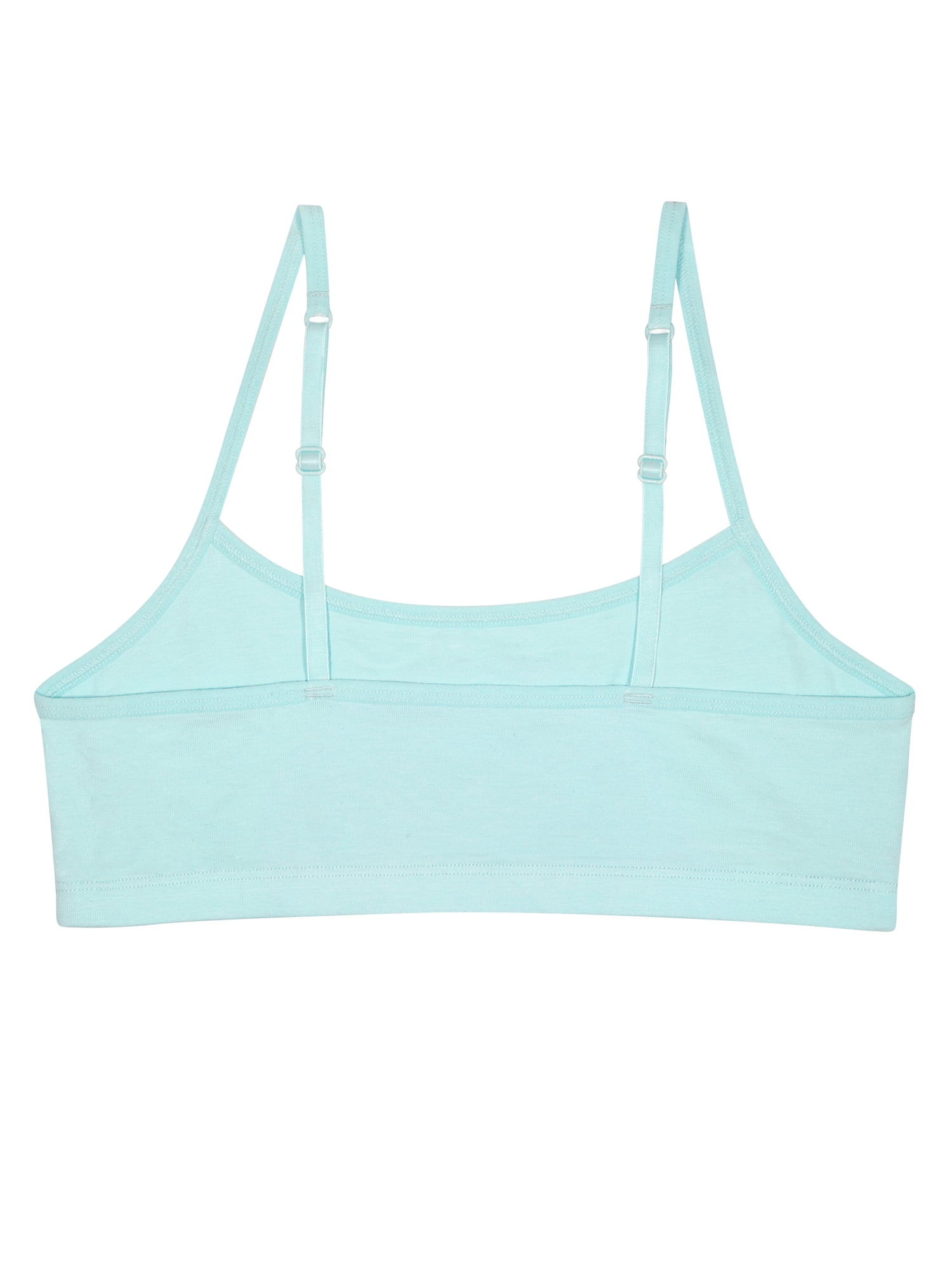 Wonder Nation Cotton Bralette 2 Pack for Girls, Soft Cotton