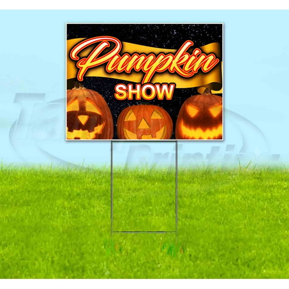 Pumpkin Show (18" x 24") Yard Sign, Includes Metal Step Stake
