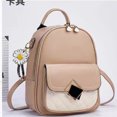 thumbnail image 5 of Mochila de mujer con diseño de bloques de color de alta calidad, mochila de estudiante femenina de gran capacidad, nueva mochila de viaje de cuero suave para mujer, 5 of 5