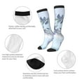 thumbnail image 4 of Picia Women Crew Soft Moisture-wicking Socks Bird Butterfly Stripe Pattern Design Cotton Socks, One Size fit All, 4 of 9