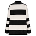 thumbnail image 6 of ShomPort Striped Half Zipper Sweatshirt for Women Fashion Color Block Collar Long Sleeve Sweatshirt Pullover Tops, 6 of 6