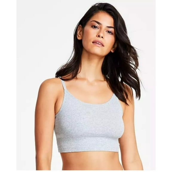 Gap GapBody Women's Logo Comfort Cropped Bralette, Gray XS