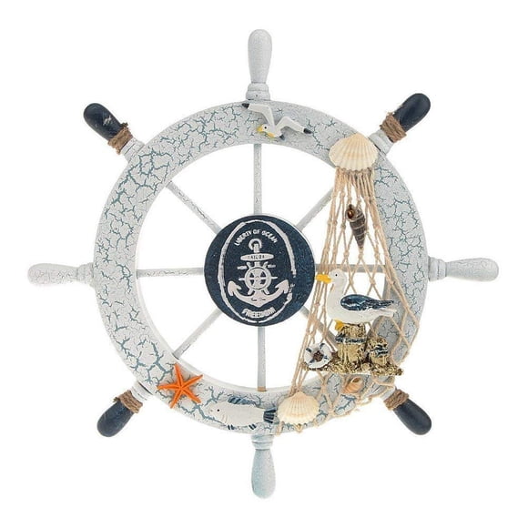 FRECI Accessoires de Salle de Bain Nautiques Bateau de Plage en Bois Volant Décoration Murale Chambre, B