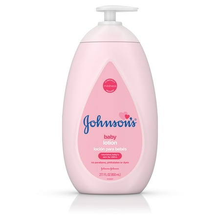 (2 Pack) Johnson's Moisturizing Pink Baby Lotion with Coconut Oil, 27.1 fl.