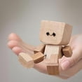 thumbnail image 5 of Charming Little Wooden Figure That Sways with 12PCS Expressions,Handcrafted Shaking Wooden Man Figurine Shaking Feet Woodens Doll,Creative Car Dashboard Decorations, 5 of 7