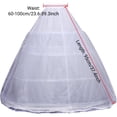 thumbnail image 4 of CYYPLAS 3 Hoop with Netting Elastic Half Slip Bridal Petticoat Underskirt Women's, 4 of 7
