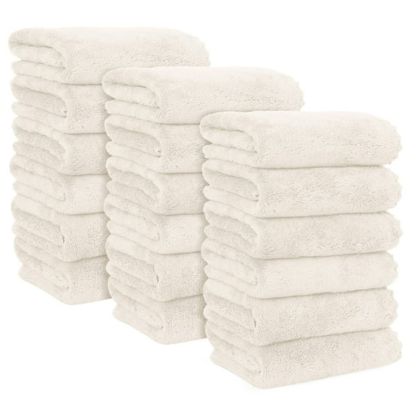Toallas de mano MOONQUEEN Premium de microfibra de terciopelo coral x18