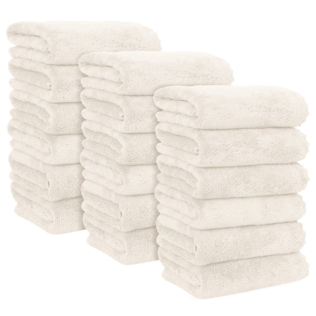 Toallas de mano MOONQUEEN Premium de microfibra de terciopelo coral x18