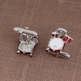 thumbnail image 3 of Set de batería Cufflinks Creative para hombre, kit de batería D rojo y plateado, 3 of 3