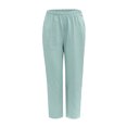 thumbnail image 6 of Linen Pants for Women Summer Print Pocket Sports Running Yoga Athletic Cotton and linen Pants, 6 of 6