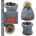 thumbnail image 4 of 3Pcs Kids Toddler Winter Beanie Hat Scarf Gloves Set for Boys Girls age 2-6, Warm Fleece Lining Hat Beanie Sets, 4 of 4