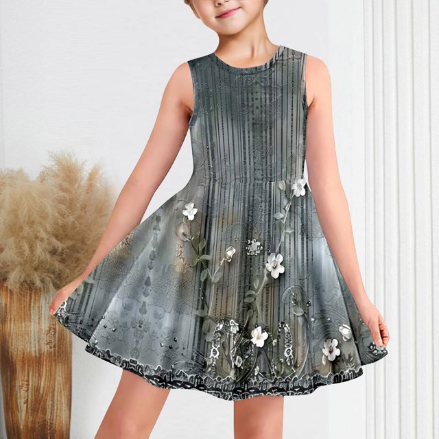 LOVZFMLL Robe de Noël Fille Manches Longues Col Rond avec Bandeau