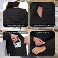 thumbnail image 3 of YUCOLEN Women's Lightweight Puffer Jacket with Hood Pockets Quilted Padded Full-zip Water-Resistant Windproof Transitional Winter Coat Black L, 3 of 6