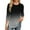 Black, variant on Women's Ombre Color 3/4 Sleeve Tunic Top, Round Neck Loose Fit Pleated Blouse, Gradient Color Casual Shirts for Women, Versatile Tops for Daily Wear and Work - Black