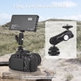 thumbnail image 4 of Mini Cool Ballhead Multi-Function Double Ball Dead Adapter with Cold Shoe Mount & 1/4 Inch Screw for DSLR Camera Camcorder    LED Light Microphone, 4 of 7