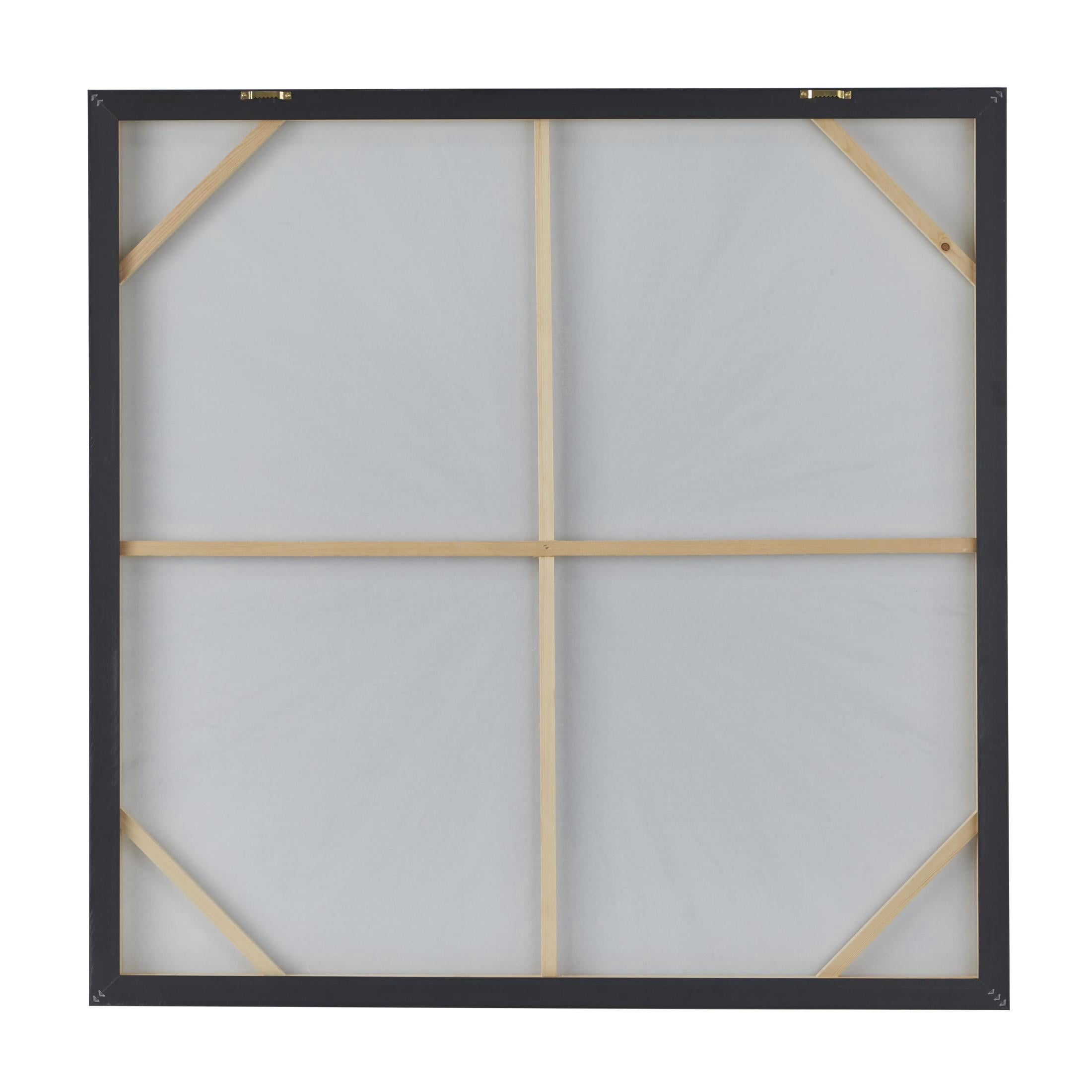 47" x 47" Radial Starburst Framed Wall Art with Silver Frame, by DecMode