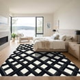 thumbnail image 3 of ODIKA 4'x6' Machine Washable Non-Slip Area Rug, Geometric White High Traffic Rug, White, 1103093, 3 of 7