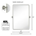thumbnail image 5 of TEHOME Farmhouse Brushed Nickel Bathroom Mirror, 20x30 Inches, Pivot Rectangle, 5 of 10