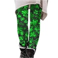 thumbnail image 6 of Yourumao Womens St Patricks Day Leggings High Waist Shamrock Printed Pants Stretchy Slim Fitted Pants Festival Pilates Tights, 6 of 6