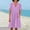 Purple, variant on SMihono Women's Flowy Cotton Linen Midi Dress Summer Beach Casual Loose Sleeveless Baggy A Line Dress with Pockets Blue L