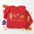 thumbnail image 6 of Aboser Halloween Pumpkin Sweatshirt Women Graphic Long Sleeve Shirts Cozy Crewneck Pullover Sweatshirts Spooky Party Outfits, 6 of 6