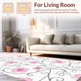 thumbnail image 2 of ODIKA 8' Machine Washable Non-Slip Area Rug, Elegant Botanical Spiral with Delicate Blossom Motifs and Curved Vines High Traffic Rug, Pink, 238072, 2 of 7