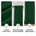 thumbnail image 3 of SNITIE Velvet Curtains 2 Panels, Thermal Insulated Rod Pocket Curtains, Soft Privacy Light-Filtering Velvet Drapes for Bedroom Living Room, 3 of 8