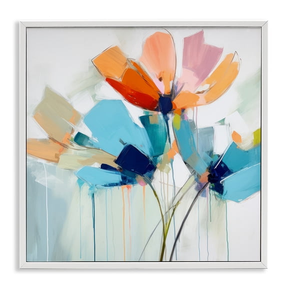 Stupell Industries Contemporary Modern Tulips Abstraction White Framed Giclee Art, 24 x 24, by Irena Orlov