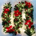 thumbnail image 1 of Guirnalda navideña de bricolaje, guirnalda decorada de 2,7 m, luces LED, decoraciones navideñas para el jardín del hogar, fiesta de bodas, escaleras, Fjavascript:;reemplazos Fason LN-0923, 1 of 7