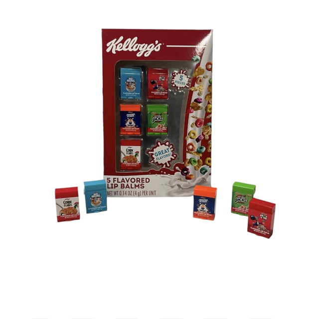 Set de Bálsamos Labiales con Sabores de Cereales Kelloggs Taste Beauty, 5 Piezas