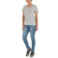 thumbnail image 4 of Time and Tru Women's Pima Cotton Blend V Neck Tee, 2-Pack, Sizes XS-XXXL, 4 of 6