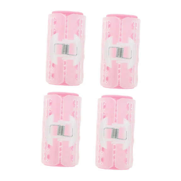 Unique Bargains 4pcs Convenient Heatless Voluminous Hair Rollers for Women 2.72"x2.17" Pink